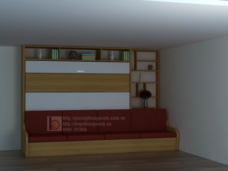 mẫu giường gỗ thông minh