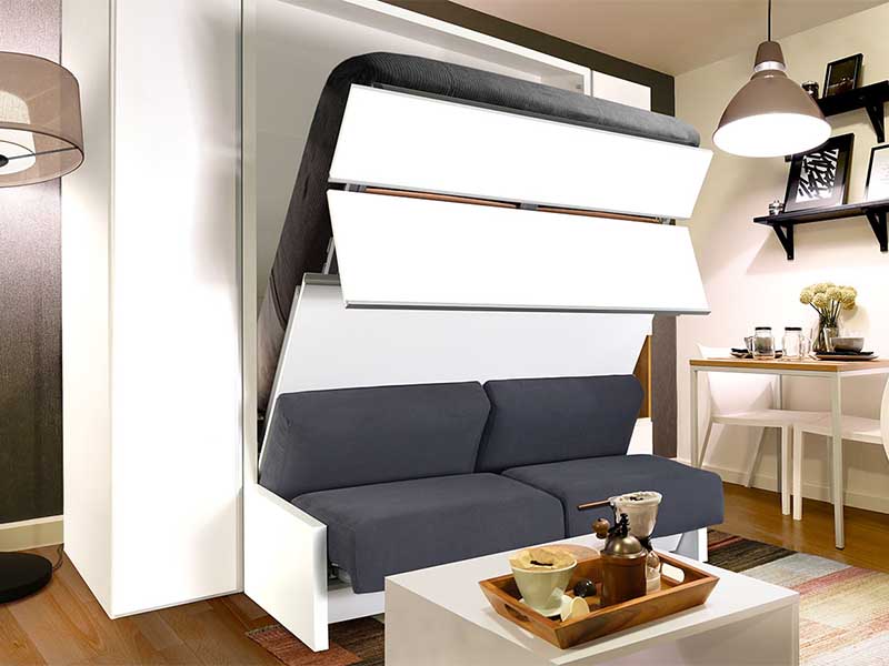 Giường thông minh kết hợp sofa: Giường thông minh được kết hợp với sofa tạo nên một không gian sống tiện nghi, đẹp mắt và nhẹ nhàng cho gia đình bạn. Thiết kế đa năng, giường có thể gập lại, giúp tiết kiệm diện tích và thuận tiện cho việc vệ sinh. Trải nghiệm giấc ngủ thư giãn và thoải mái với giường thông minh này.