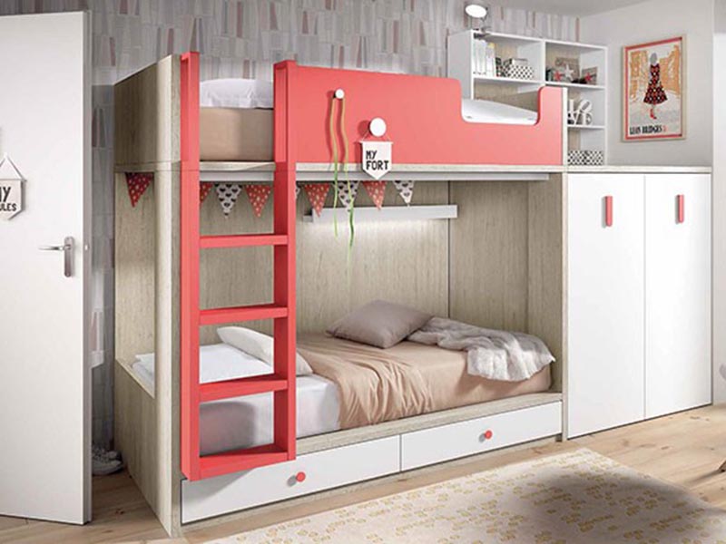 giường tầng đa năng kết hợp với tủ quần áo