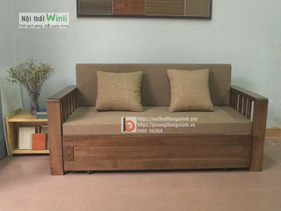 sofa giường tay gỗ màu óc chó7
