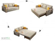 Sofa giường thông minh nan sắt tay gỗ tam giác1-TGT