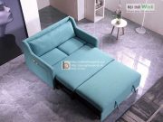 sofa giường nỉ xanhh