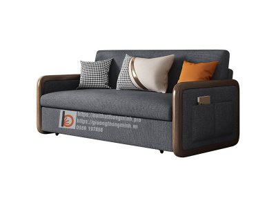 sofa giường thông minh tay viền gỗ2