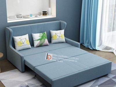 sofa giường xanh1