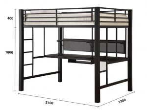 giường tầng sắt kết hợp bàn học
