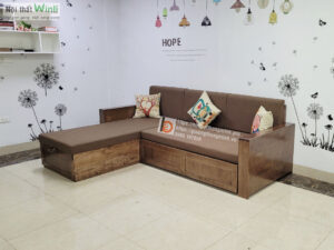 Ghế sofa giường gỗ thông minh góc chữ L-5