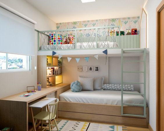 Thiết kế phòng ngủ 9m2 cho 2 bé: Biến không gian nhỏ thành thế giới diệu kỳ
